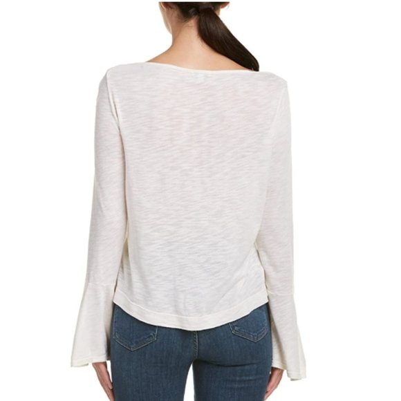 NWT Splendid Women's Heavy Slub Top with Bell Sleeve, Off White Size S $70 K219 - Picture 2 of 2